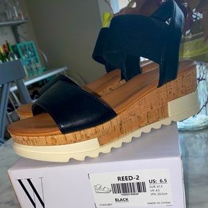 NEW platform sandals in box